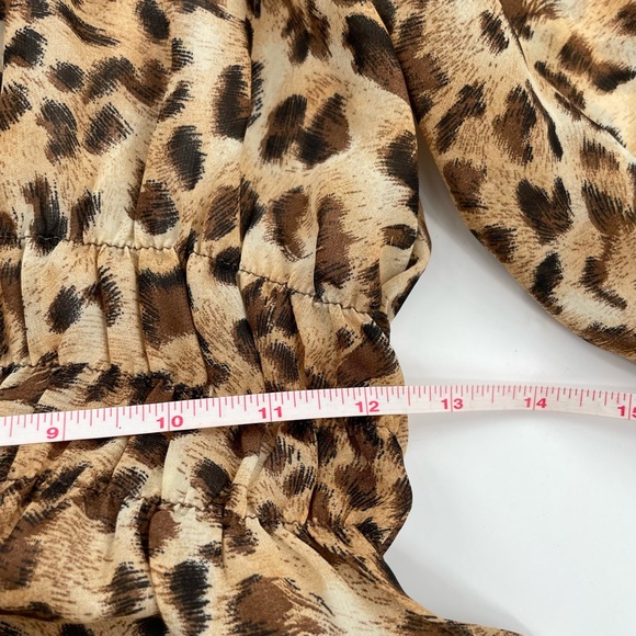 Off Shoulder Leopard, Casual Ruffle Sundress - Picture 7 of 13